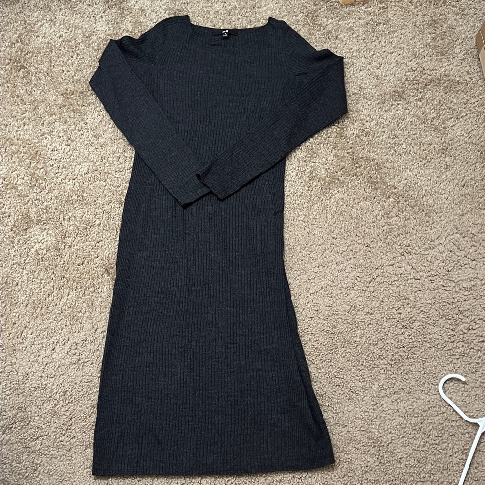 Uniqlo dark gray Long Sleeve Dress